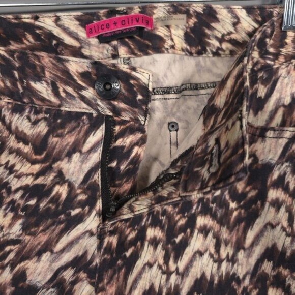 NWT alice + olivia Women's Jeans 12 Tiger Eye USA🇺🇸MADE Skinny C301178885 - Picture 7 of 13
